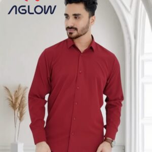 Maroon Spandex Fabrics Shirt