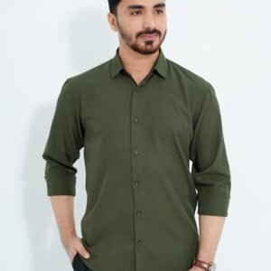 Olive Spandex Fabrics Shirt
