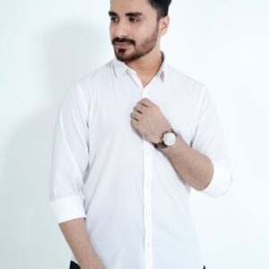 White Spandex Fabrics Shirt